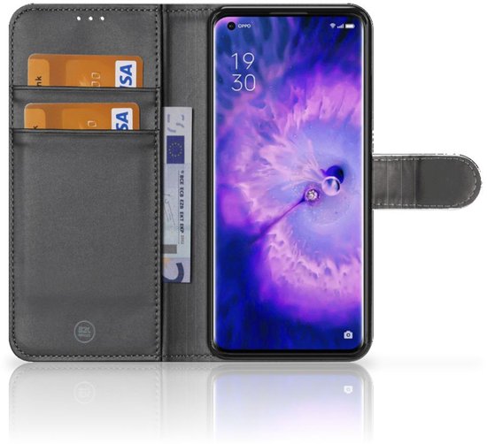 Bookstyle Case OPPO Find X5 Phone Case with Text Skull Hair