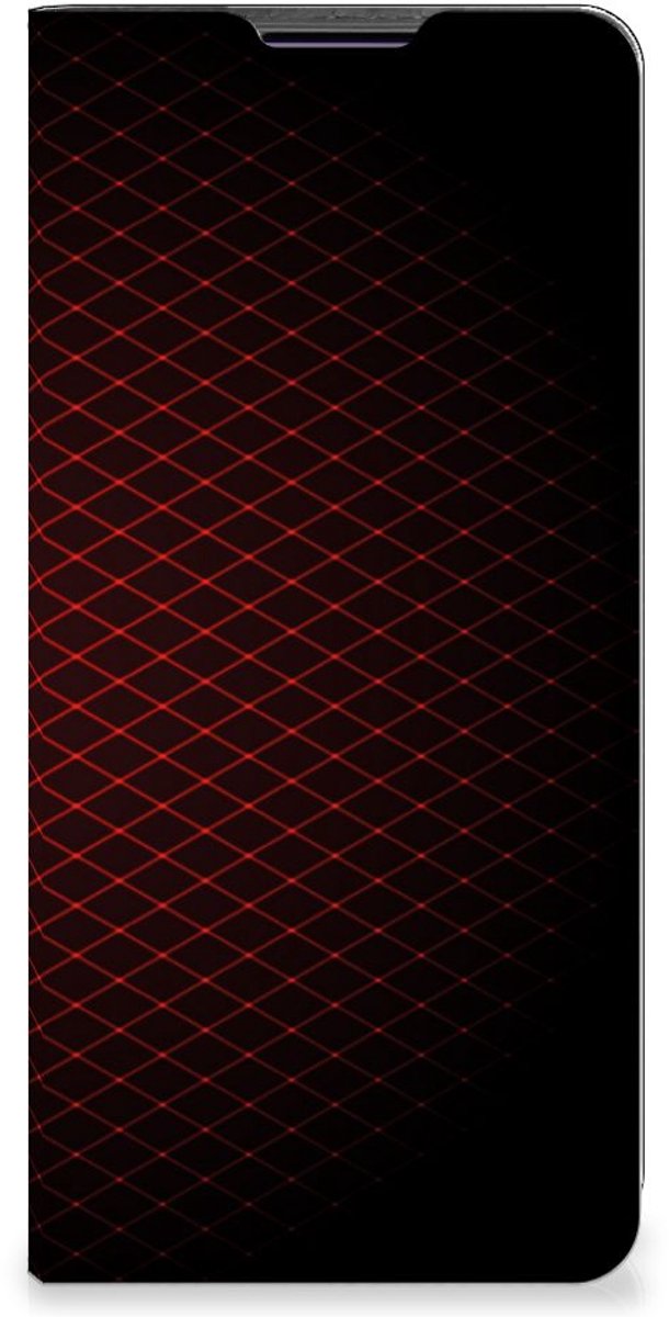 Motorola Edge 30 Pro Hoesje met Magneet Geruit Rood