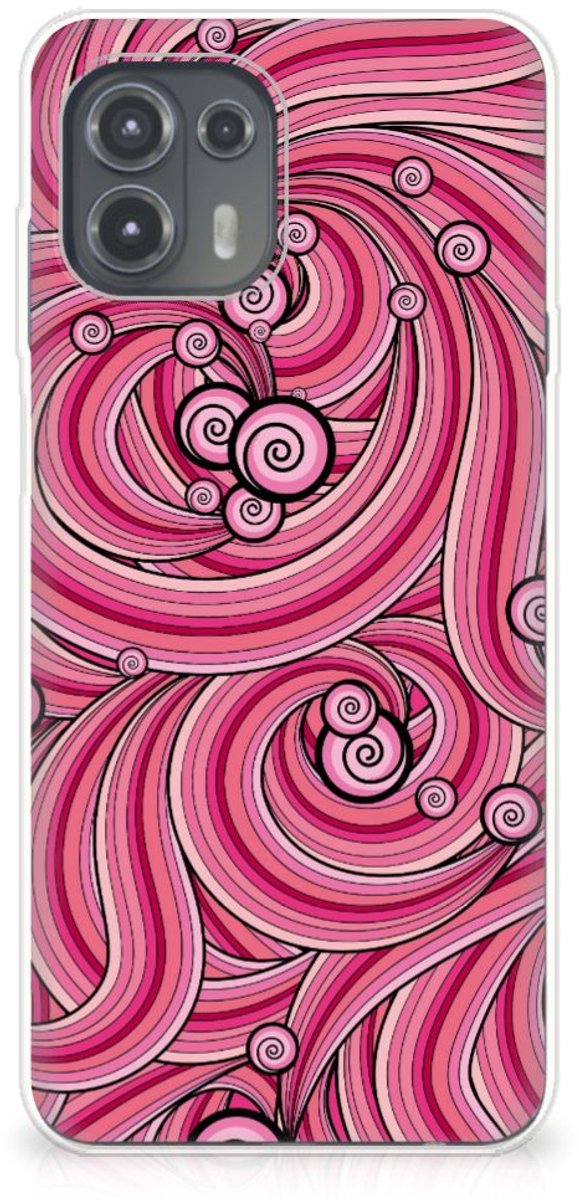 Motorola Edge 20 Lite Hoesje maken Swirl Pink