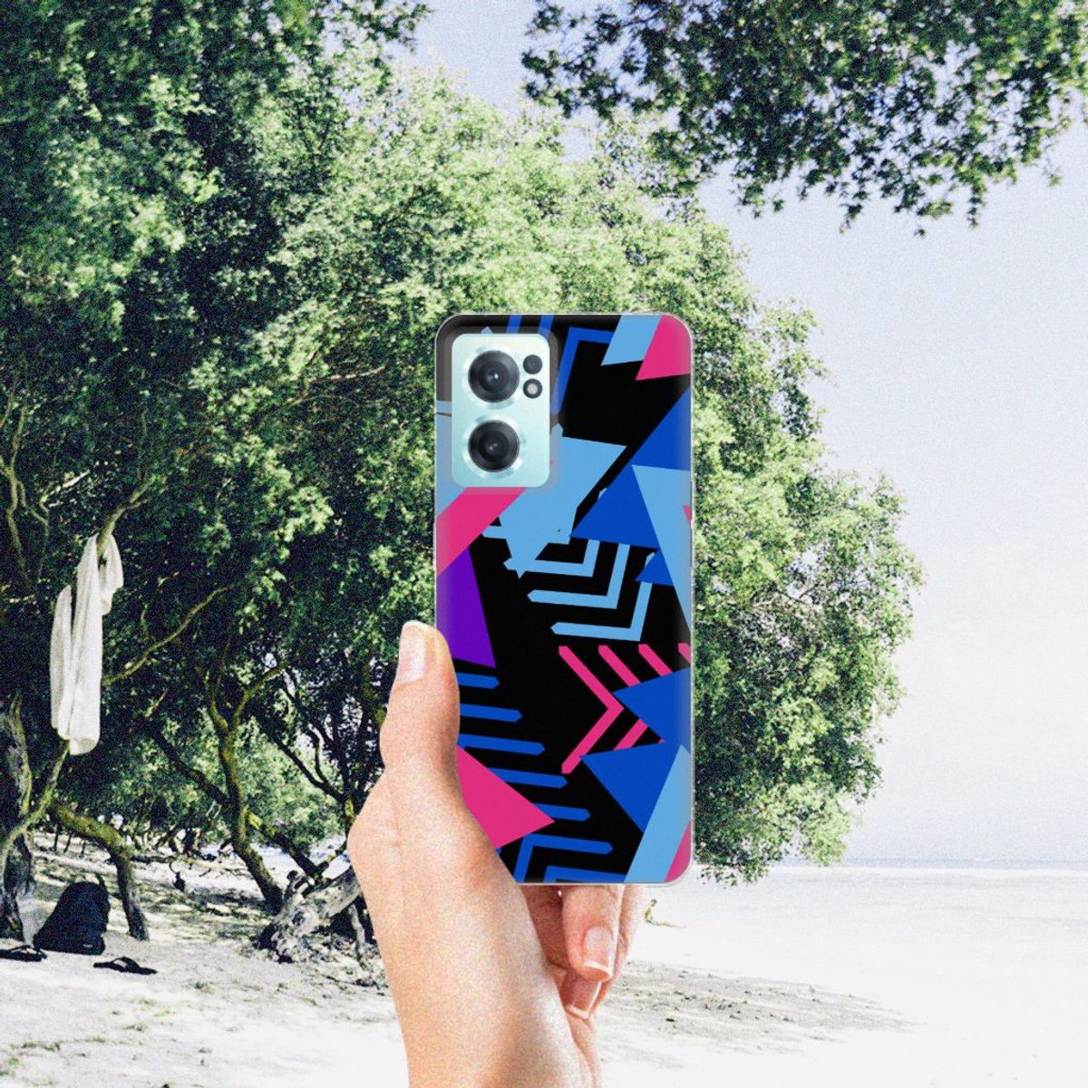 OnePlus Nord CE 2 5G TPU Hoesje Funky Triangle