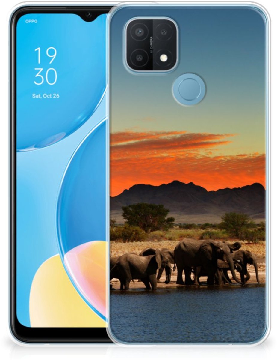OPPO A15 TPU Hoesje Olifanten