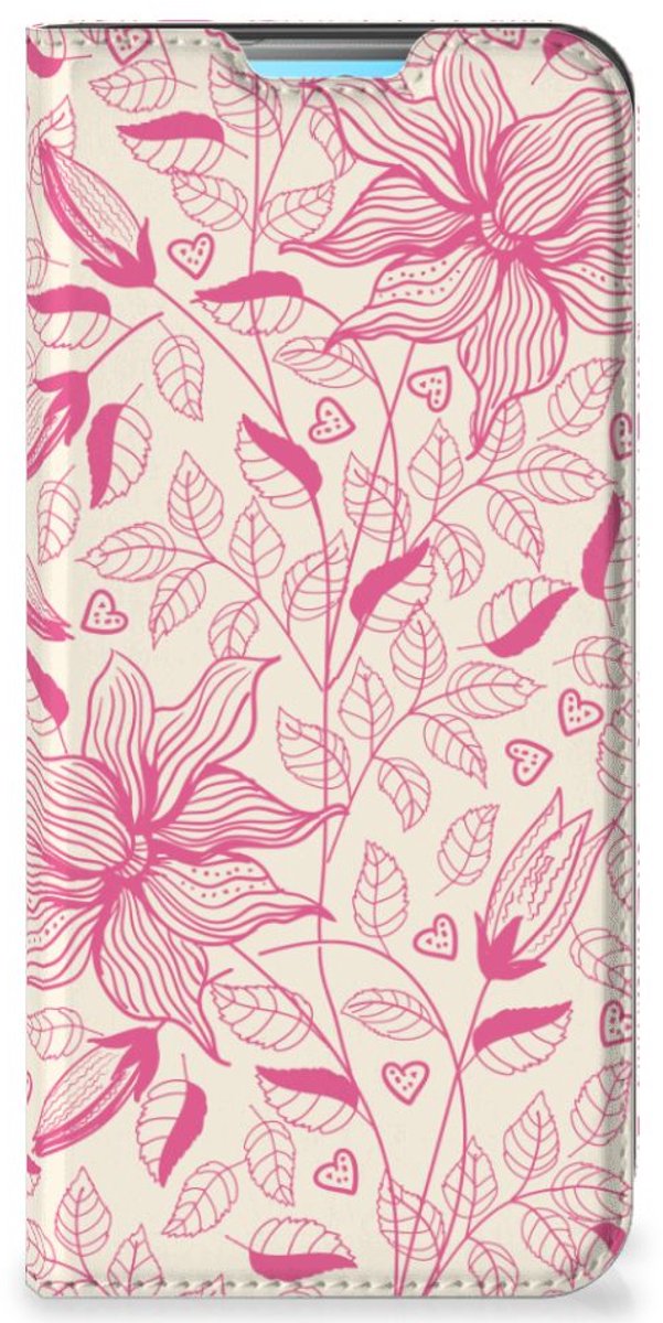 Book Case voor Xiaomi Redmi 10 Smart Cover Pink Flowers