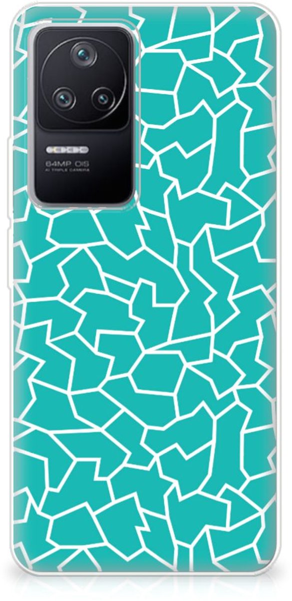 Back Cover voor Xiaomi Poco F4 Hoesje maken Cracks Blue
