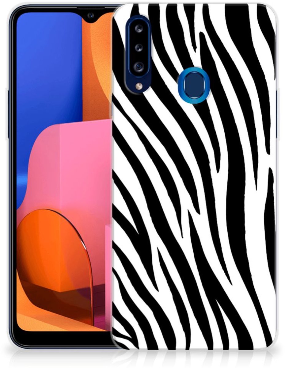 Samsung Galaxy A20s TPU Hoesje Zebra
