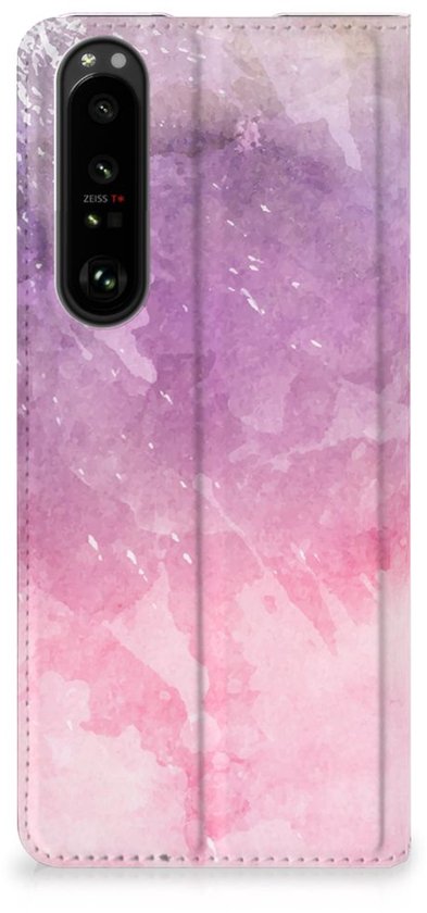 Belle coque de téléphone Sony Xperia 1 III Housse de Bookcase Pink violet peinture
