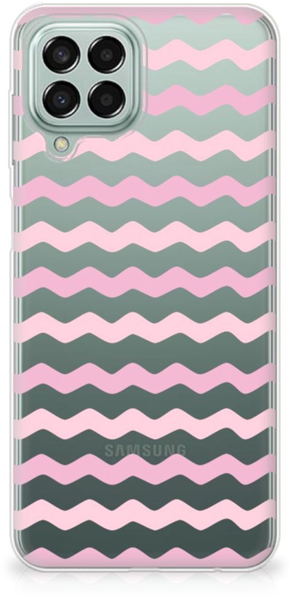 Samsung Galaxy M33 TPU bumper Waves Roze