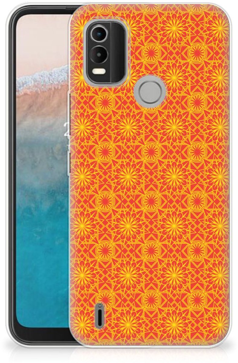 Nokia C21 Plus TPU bumper Batik Oranje