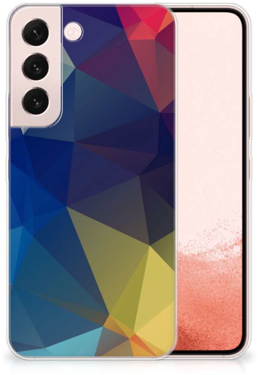 Samsung Galaxy S22 TPU Hoesje Polygon Dark