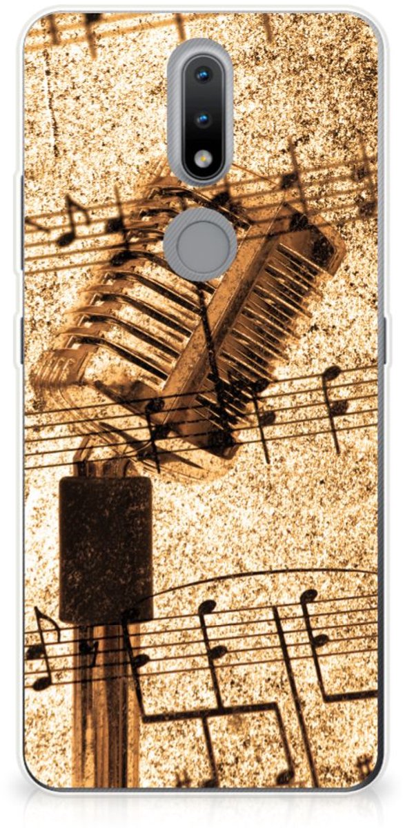 Nokia 2.4 Siliconen Hoesje met foto Bladmuziek