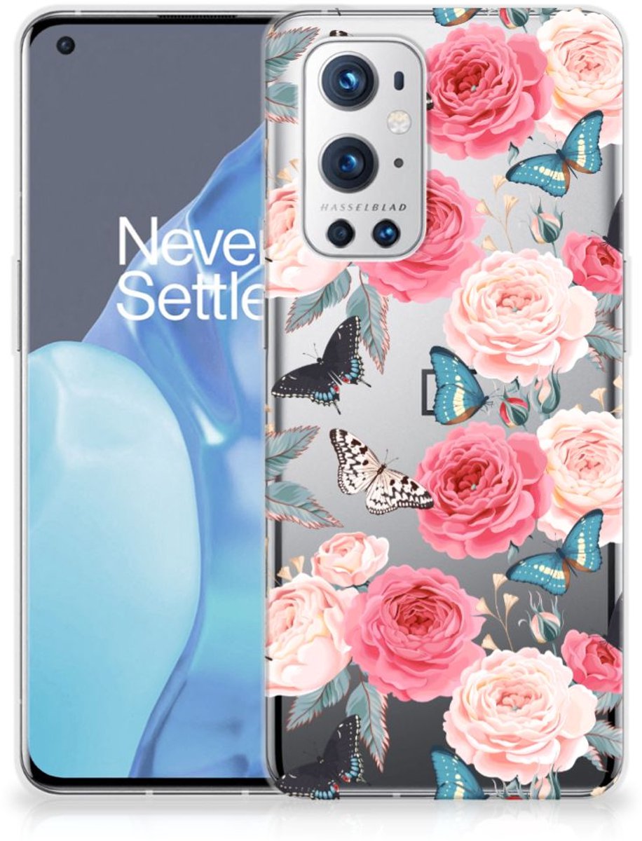 OnePlus 9 Pro TPU Case Butterfly Roses