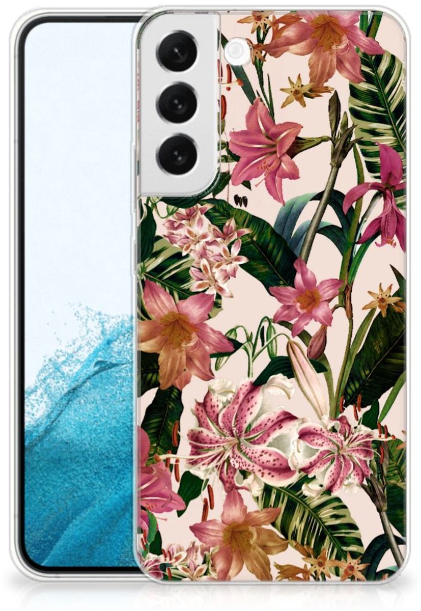 Back Cover voor Samsung Galaxy S22 Plus TPU Case Flowers
