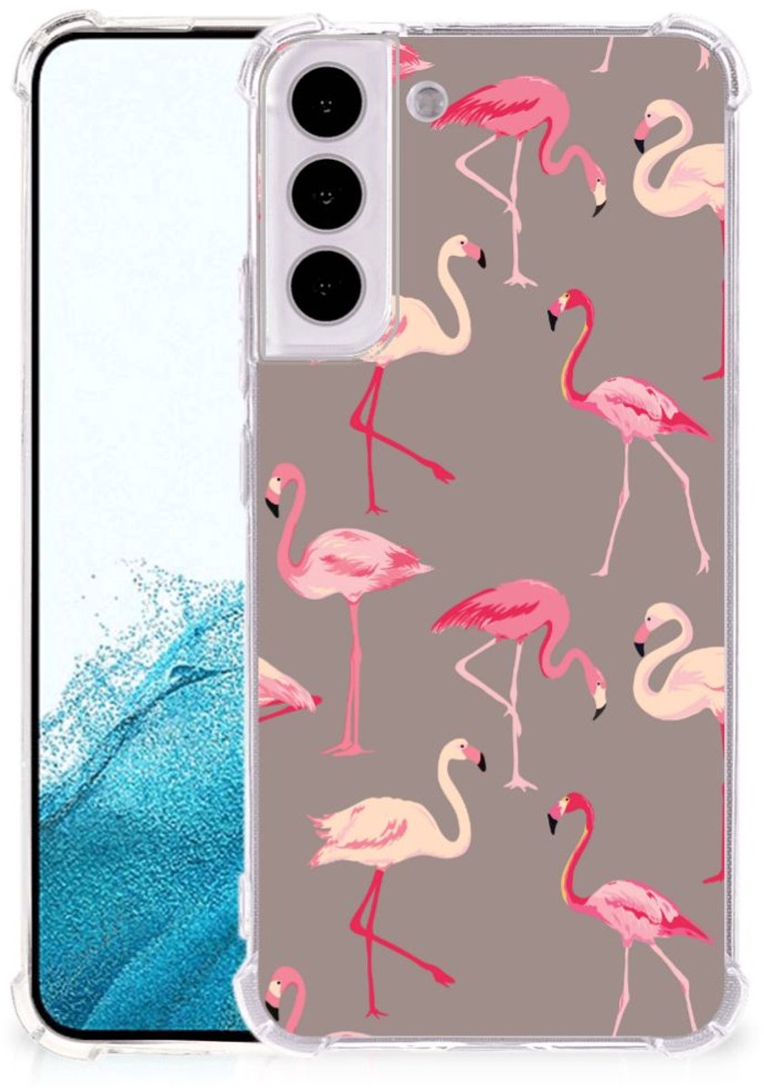 TPU Case Anti-Shock voor Samsung Galaxy S22 Plus Case Anti-shock Flamingo