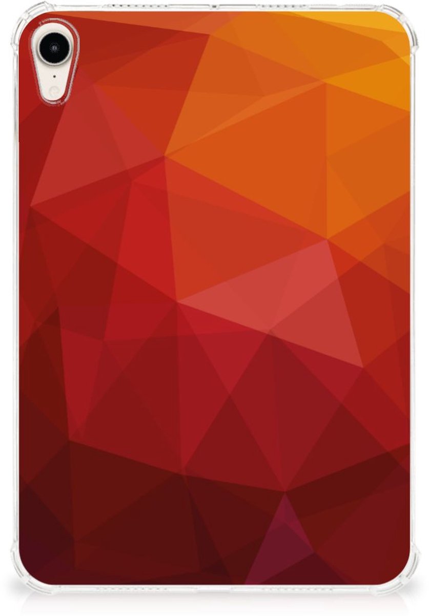 Back Cover voor Back Cover voor Apple iPad mini 6 (2021) Polygon Red
