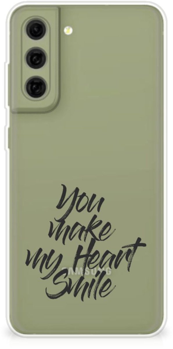 Samsung Galaxy S21FE Siliconen hoesje met naam Heart Smile