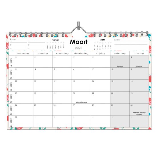Huurdies® - 22 maanden kalender - 2025/2026 - A3+ - Seizoenen