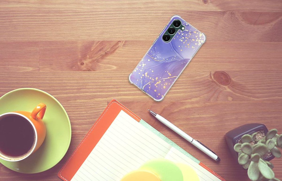 Back Cover voor Back Cover voor Samsung Galaxy S23 Plus Watercolor Paars