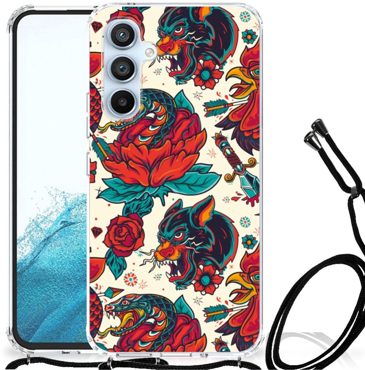 Anti-shock Hoesje met foto voor Samsung Galaxy A54 5G Old Skool