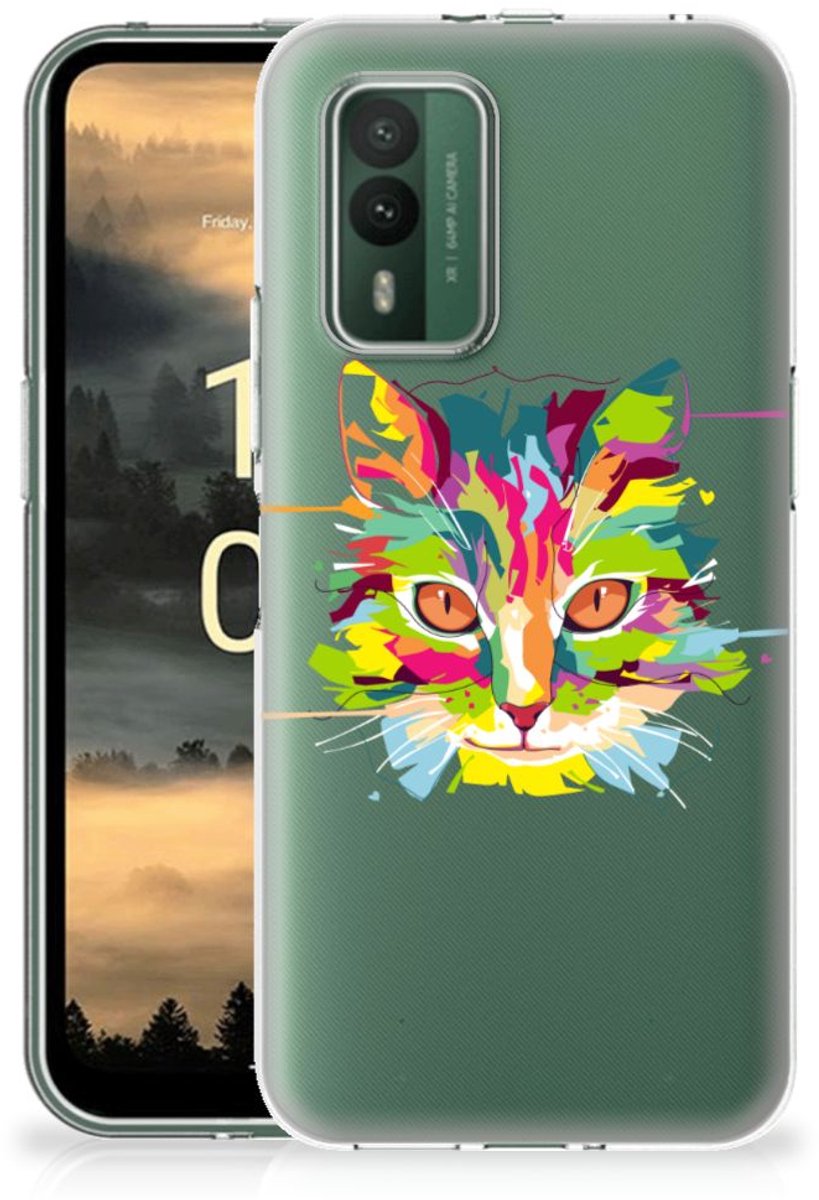 Nokia XR21 Telefoonhoesje met Naam Cat Color