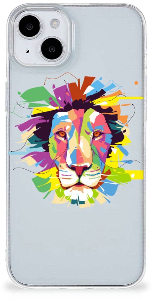iPhone 15 Telefoonhoesje met Naam Lion Color
