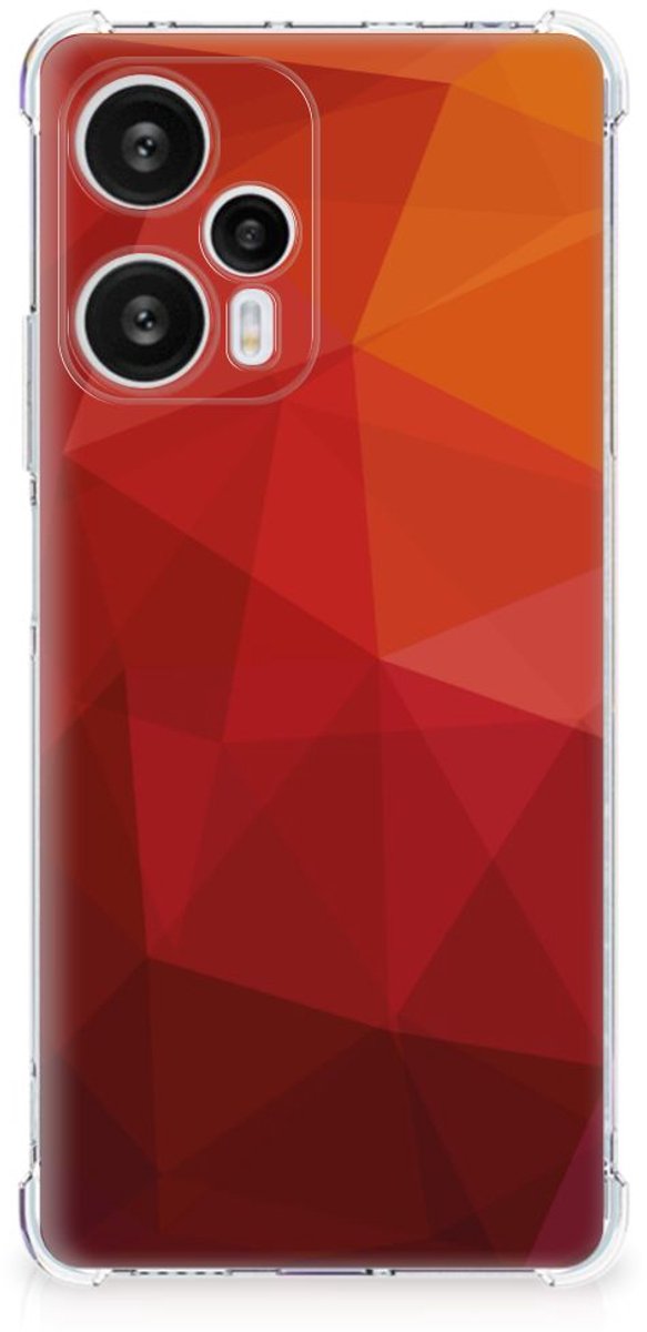 Shockproof Case voor Xiaomi Poco F5 Polygon Red