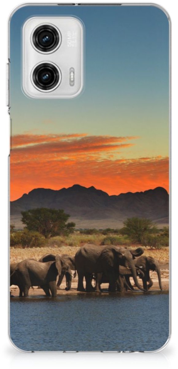 Motorola Moto G73 TPU Hoesje Olifanten
