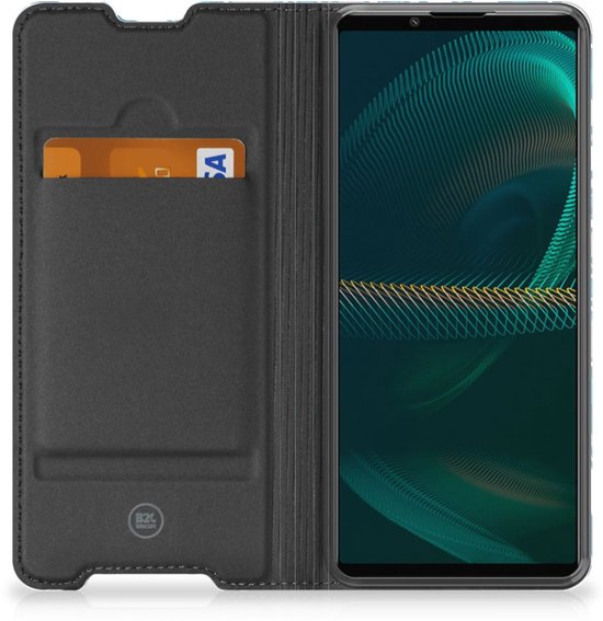 Coque Sony Xperia 5 III Book Case Vagues Blauw