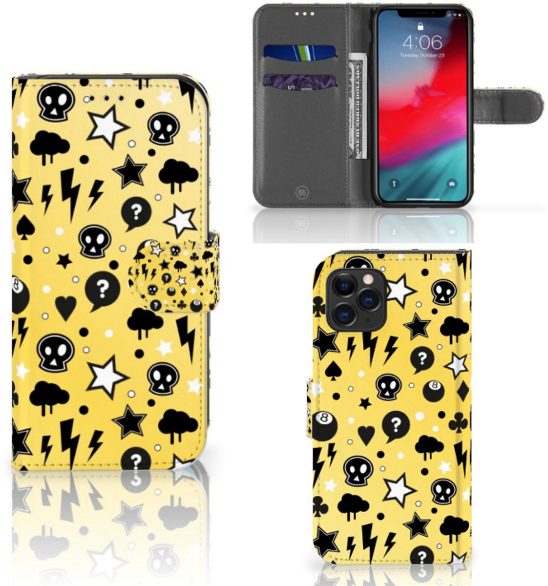 Telefoonhoesje met Naam Apple iPhone 11 Pro Punk Geel