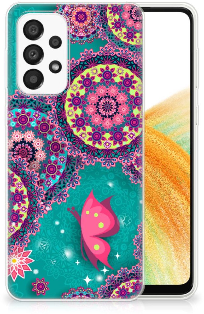 Samsung Galaxy A33 5G Hoesje maken Cirkels en Vlinders