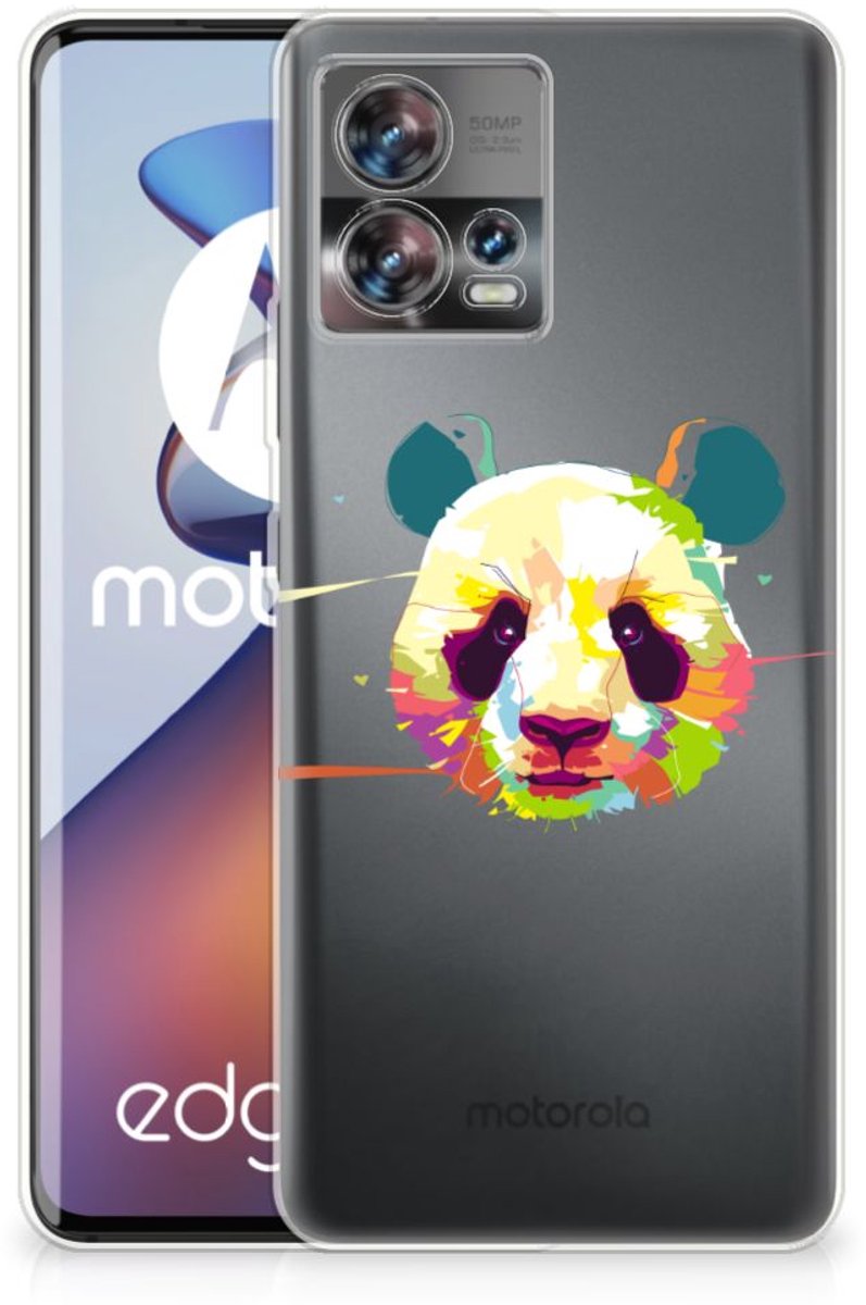 Motorola Edge 30 Fusion Telefoonhoesje met Naam Panda Color