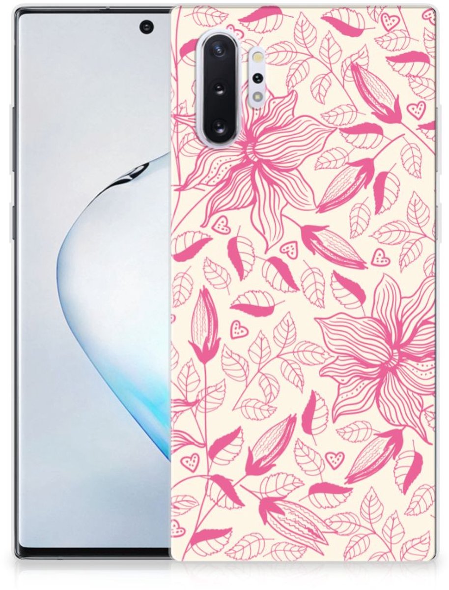 Samsung Galaxy Note 10 Plus TPU Case Pink Flowers