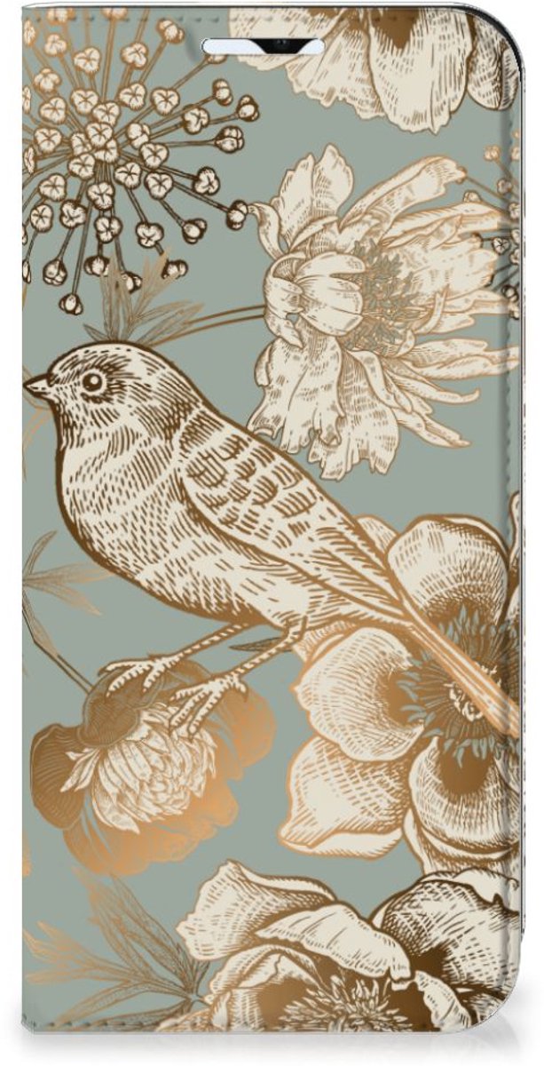Smart Cover voor Samsung Galaxy A23 Vintage Bird Flowers