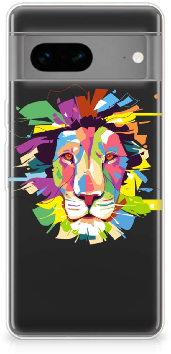 Google Pixel 7 Telefoonhoesje met Naam Lion Color