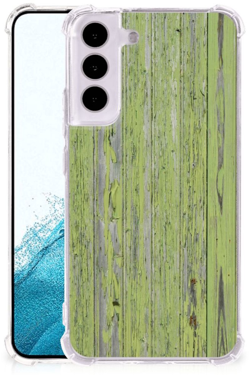Samsung Galaxy S22 Stevig Telefoonhoesje Green Wood