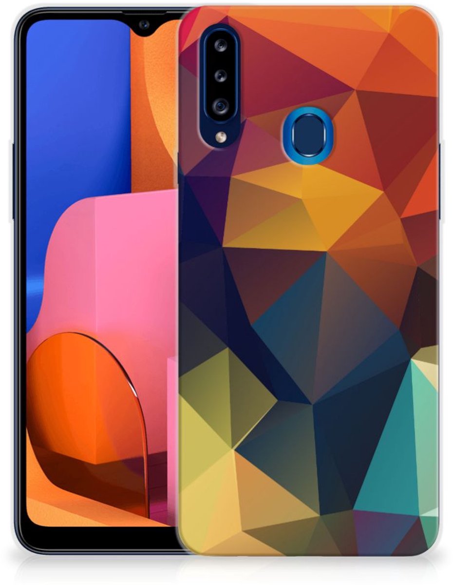 Samsung Galaxy A20s TPU Hoesje Polygon Color