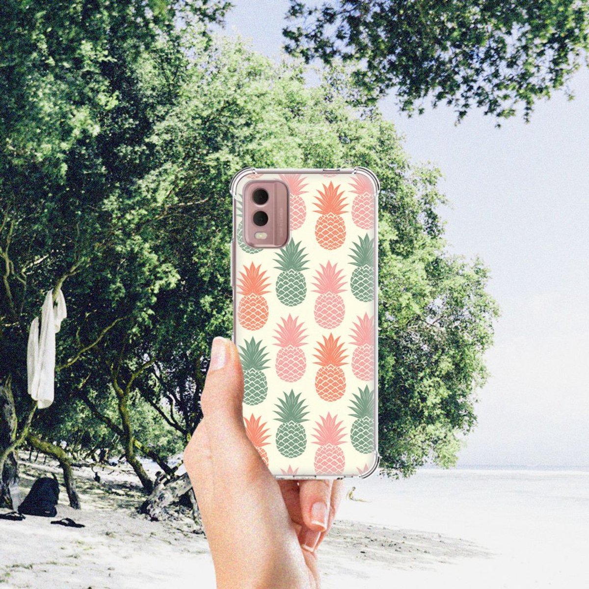 Nokia C32 Beschermhoes Ananas