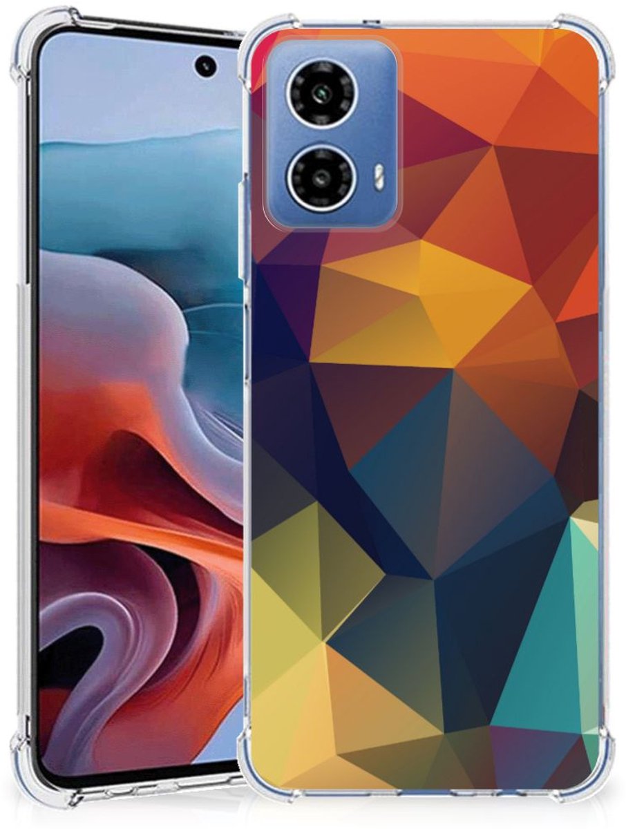 Motorola Moto G34 Shockproof Case Polygon Color