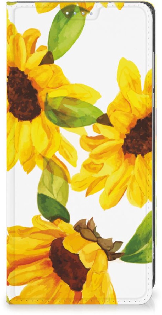 Smart Cover voor Motorola Moto G84 Zonnebloemen