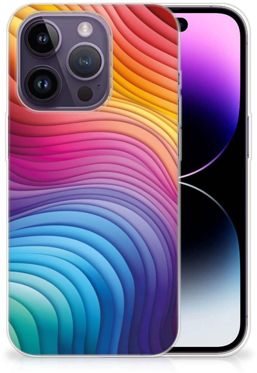 TPU Hoesje voor Apple iPhone 14 Pro Regenboog