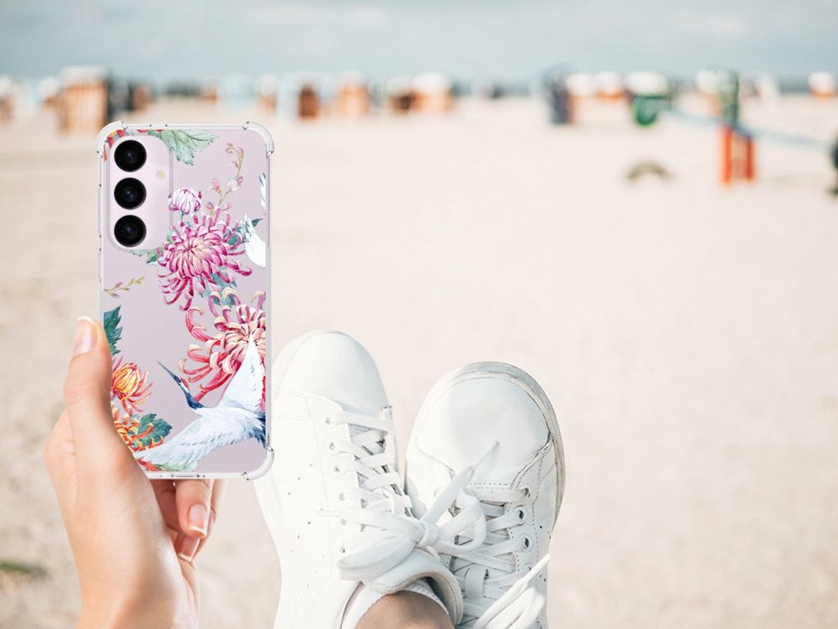 Samsung Galaxy S24 Plus Case Anti-shock Bird Flowers