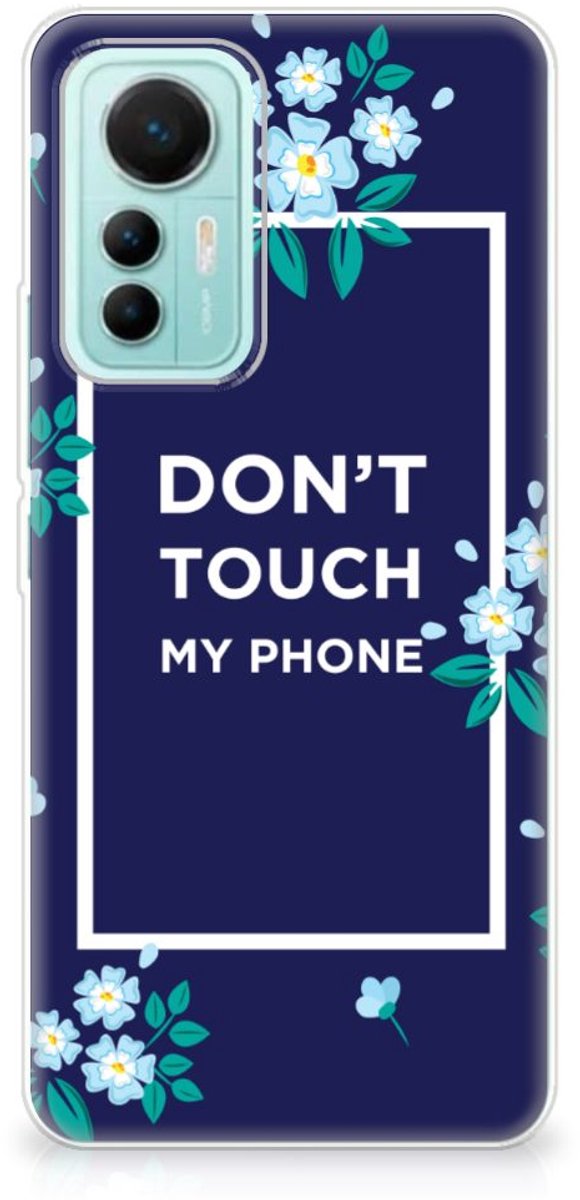 Xiaomi 12 Lite Silicone-hoesje Flowers Blue DTMP