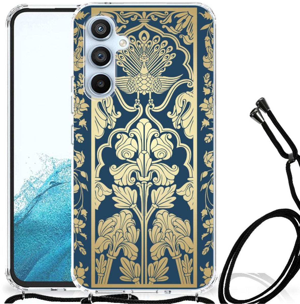 Samsung Galaxy A54 5G Case Beige Flowers