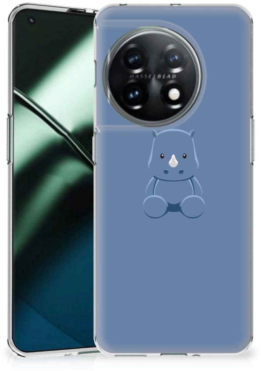 Back Cover voor OnePlus 11 Telefoonhoesje met Naam Baby Rhino