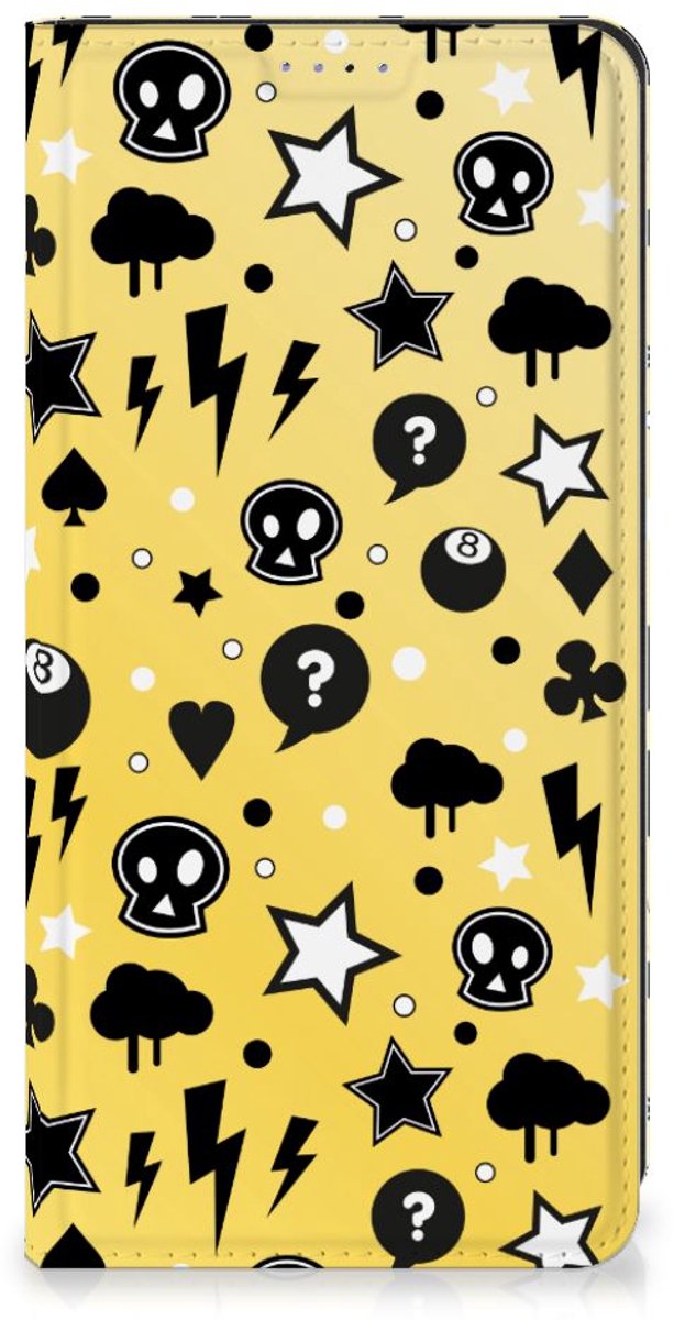 Standcase Hoesje voor Mobiel BookCase Samsung Galaxy A05 Punk Geel