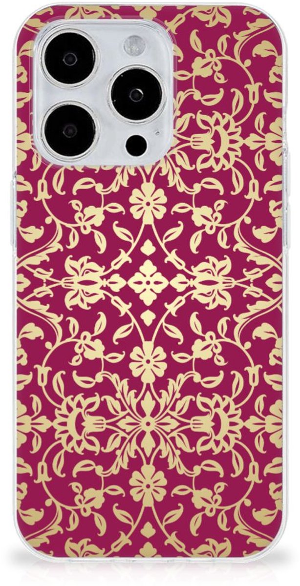 Siliconen Hoesje iPhone 15 Pro Max Barok Pink