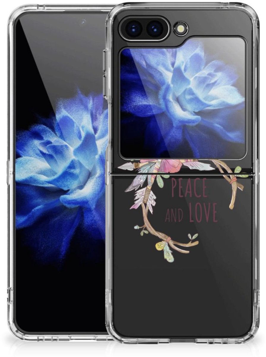 Samsung Galaxy Z Flip 5 Telefoonhoesje met Naam Boho Text