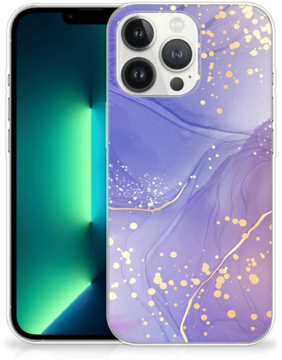 Hoesje maken voor iPhone 13 Pro Max Watercolor Paars
