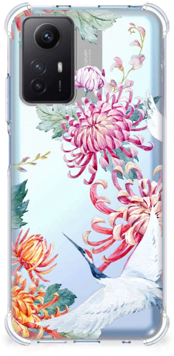 Xiaomi Redmi Note 12s Case Anti-shock Bird Flowers