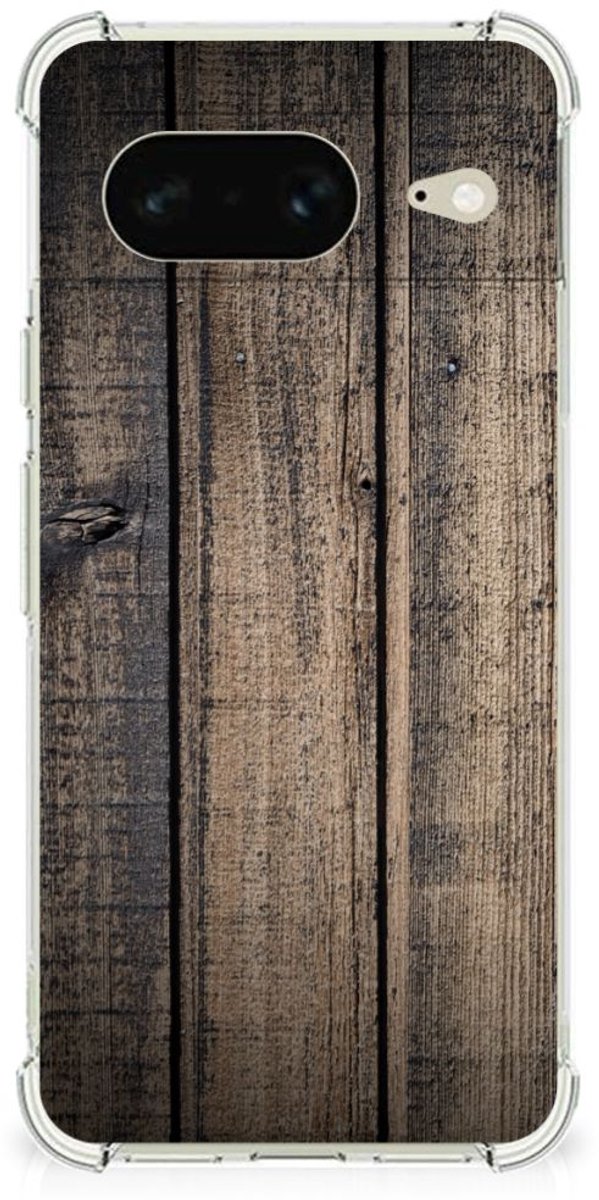 Back Cover voor Google Pixel 8 Stevig Telefoonhoesje Steigerhout