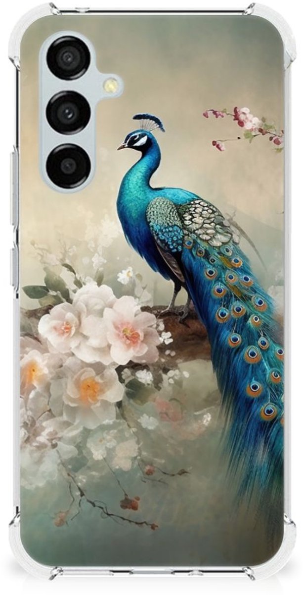 Case Anti-shock voor Samsung Galaxy A54 Vintage Pauwen