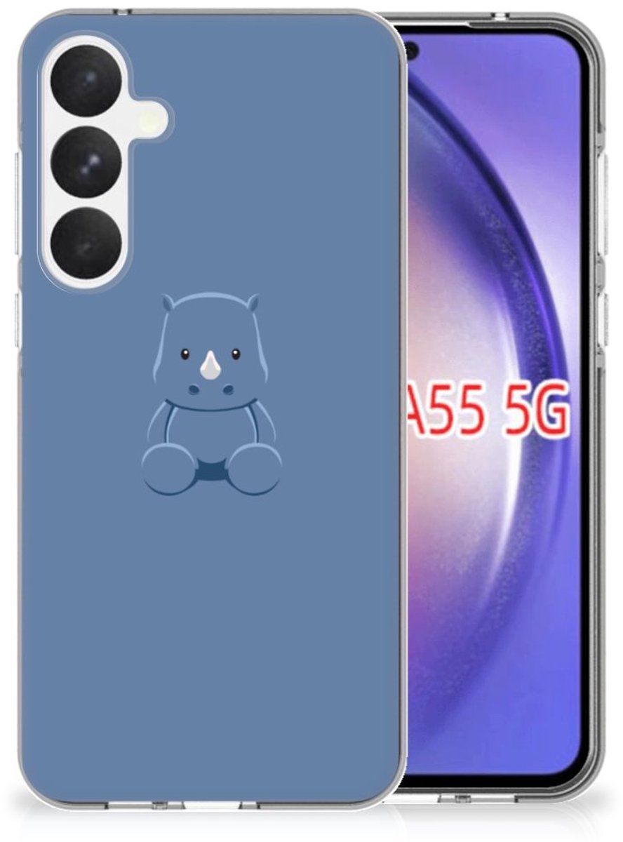 Samsung Galaxy A55 Telefoonhoesje met Naam Baby Rhino